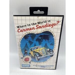 Where in The World is Carmen Sandiego (Sega Master System) CIB Tested W/manuals